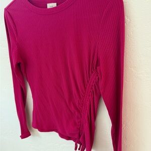 Anew day Women's Bright Pink Long Sleeve Top